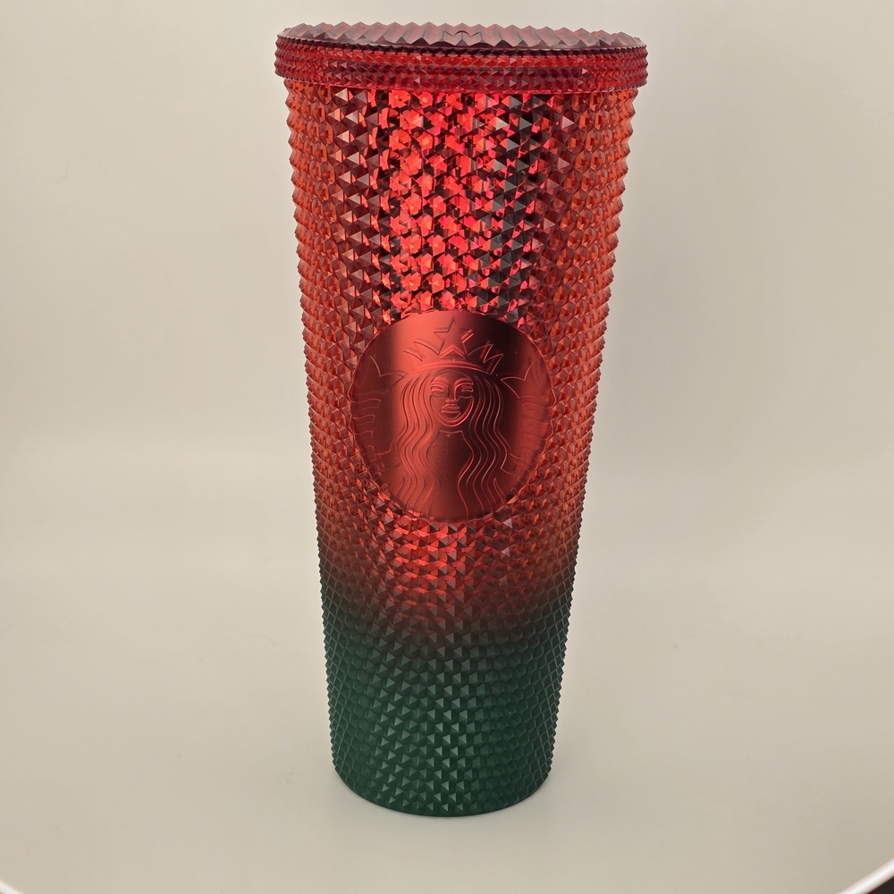 Starbucks Disney World Red and Green Ombre Studded Tumbler Venti
